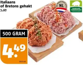 Poiesz Italiaans of Bretons gehakt aanbieding