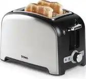 Bol.com DOMO DO959T Broodrooster / Toaster - 2 sleuven - Opwarmrek - RVS aanbieding