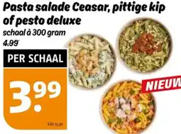 Poiesz Pasta salade Ceasar, pittige kip of pesto deluxe aanbieding