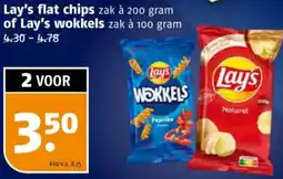 Poiesz Lay's flat chips of Lay's wokkels aanbieding