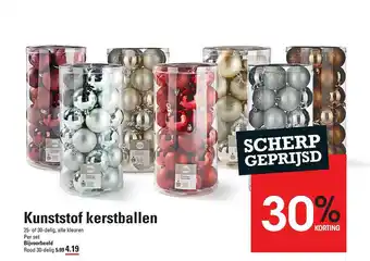 Sligro Kunststof Kerstballen 30% Korting aanbieding