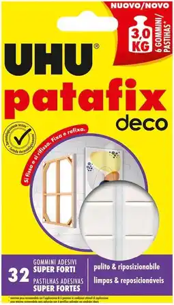 Amazon Uhu Patafix Deco, 32 stuks supersterke kleefpads, wit aanbieding