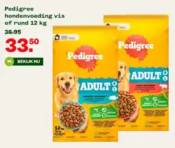 Welkoop Pedigree hondenvoeding vis of rund aanbieding