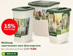 Welkoop Welkoop voertonnen met dierenprint aanbieding