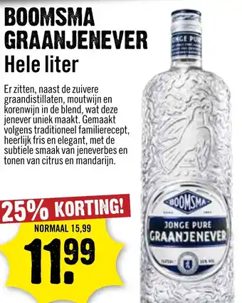 Dirck 3 Boomsma Graanjenever aanbieding