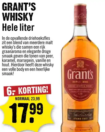 Dirck 3 Grant's Whisky aanbieding