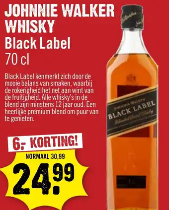 Dirck 3 Johnnie Walker Whisky Black Label aanbieding