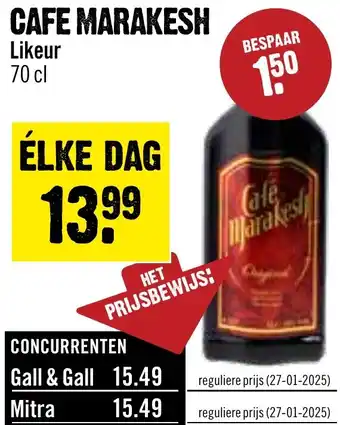 Dirck 3 Cafe Marakesh Likeur aanbieding