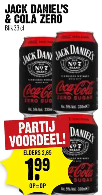 Dirck 3 Jack daniel's & cola zero aanbieding