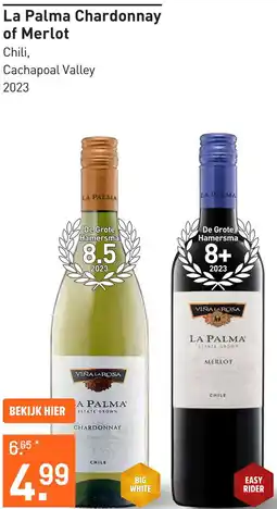 Gall & Gall La Palma Chardonnay of Merlot aanbieding