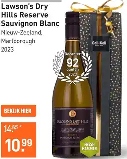 Gall & Gall Lawson's Dry Hills Reserve Sauvignon Blanc aanbieding