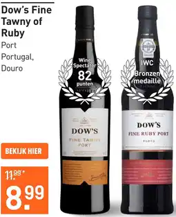 Gall & Gall Dow's Fine Tawny of Ruby aanbieding