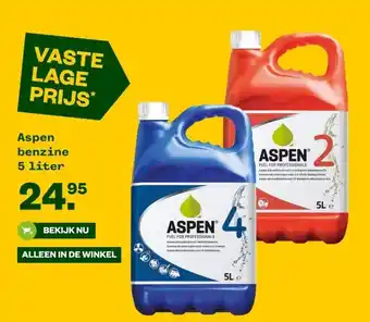 Welkoop Aspen benzine 5 liter aanbieding