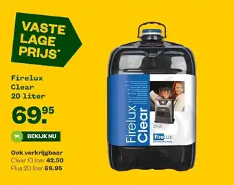 Welkoop Firelux Clear 20 liter aanbieding