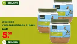 Welkoop Welkoop vogelpindakaas 3-pack aanbieding