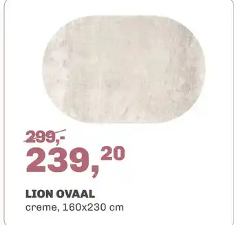 Trendhopper Vloerkleed Lion ovaal creme 12 aanbieding