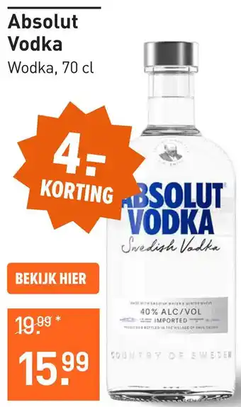 Gall & Gall Absolut Vodka aanbieding