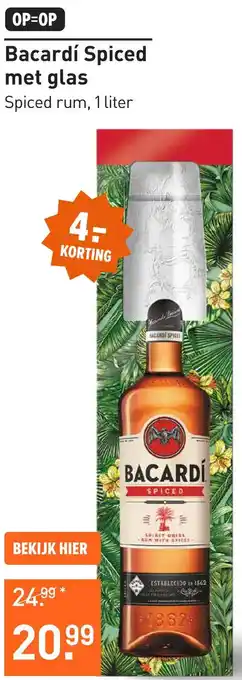 Gall & Gall Bacardi Spiced met glas aanbieding