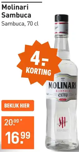 Gall & Gall Molinari Sambuca aanbieding