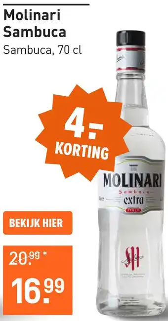 Gall & Gall Molinari Sambuca aanbieding