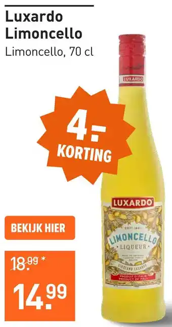 Gall & Gall Luxardo Limoncello aanbieding