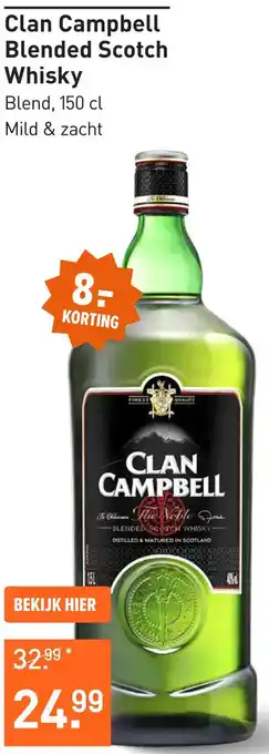 Gall & Gall Clan Campbell Blended Scotch Whisky aanbieding