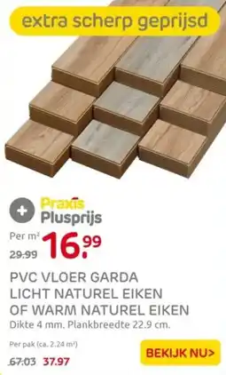 Praxis Pvc vloer garda licht naturel eiken of warm naturel eiken aanbieding