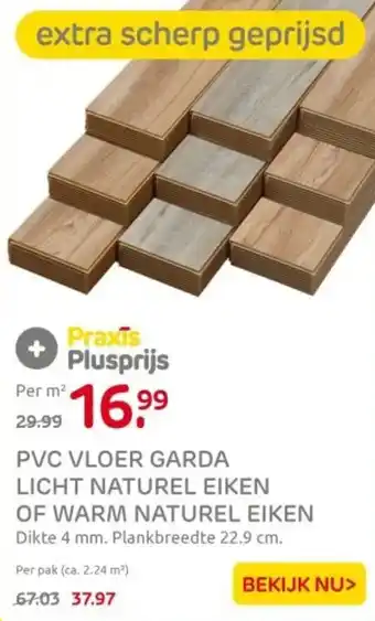 Praxis Pvc vloer garda licht naturel eiken of warm naturel eiken aanbieding