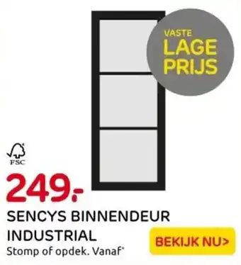 Praxis Sencys binnendeur industrial aanbieding