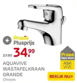 Praxis Aquavive wastafelkraan grande aanbieding