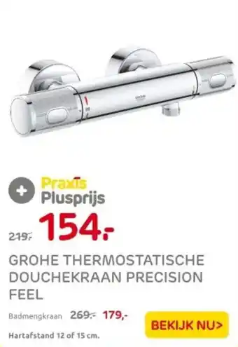 Praxis Grohe thermostatische douchekraan precision feel aanbieding