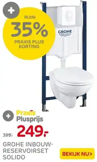 Praxis Grohe inbouwreservoir set solido aanbieding