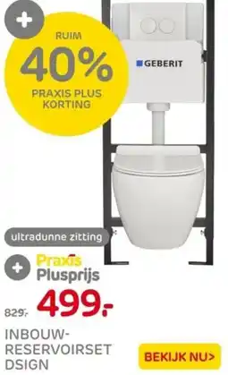 Praxis Inbouwreservoir set design aanbieding