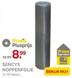 Praxis Sencys noppenfolie aanbieding