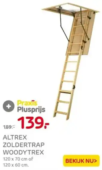 Praxis Altrex zoldertrap woodytrex aanbieding