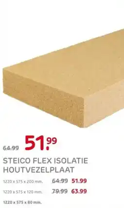 Praxis Steico flex isolatie houtvezelplaat aanbieding