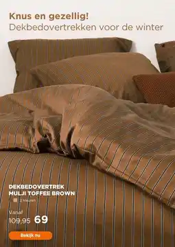 TotaalBED Dekbedovertrek Mulji Toffee brown | aanbieding