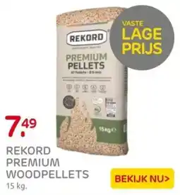 Praxis Rekord premium woodpellets aanbieding