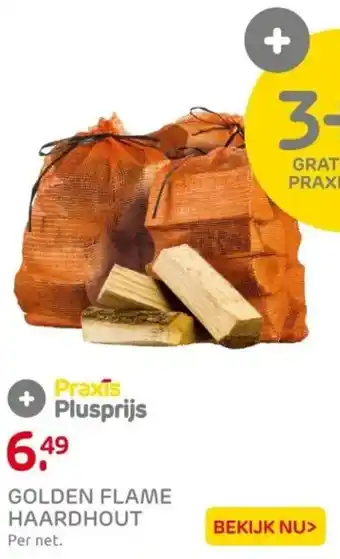 Praxis Golden flame haardhout aanbieding