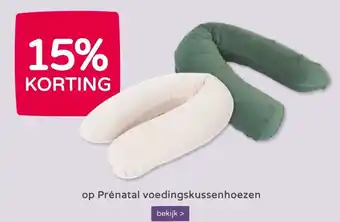 Prenatal 15% KORTING op Prénatal voedingskussenhoezen aanbieding