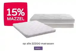 Prenatal 15% MAZZEL op alle ZZZOO matrassen aanbieding