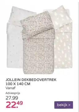 Prenatal JOLLEIN DEKBEDOVERTREK 100 X 140 CM aanbieding