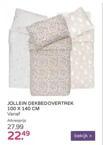 Prenatal JOLLEIN DEKBEDOVERTREK 100 X 140 CM aanbieding