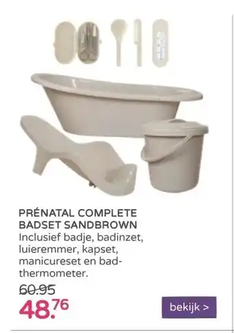 Prenatal PRÉNATAL COMPLETE BADSET SANDBROWN aanbieding