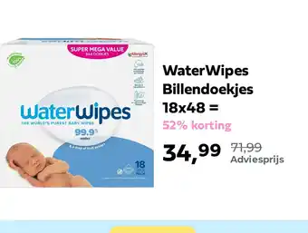 Plein.nl WaterWipes Billendoekjes 18x48 = aanbieding