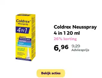 Plein.nl Coldrex Neusspray 4 in 1 20 ml aanbieding