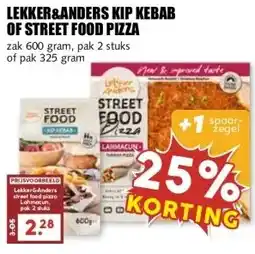 MCD Supermarkt LEKKER&ANDERS KIP KEBAB OF STREET FOOD PIZZA aanbieding