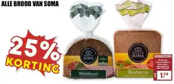 MCD Supermarkt ALLE BROOD VAN SOMA aanbieding