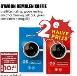 MCD Supermarkt G'WOON GEMALEN KOFFIE aanbieding