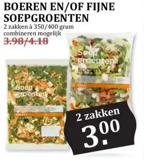 MCD Supermarkt BOEREN EN/OF FIJNE SOEPGROENTEN aanbieding